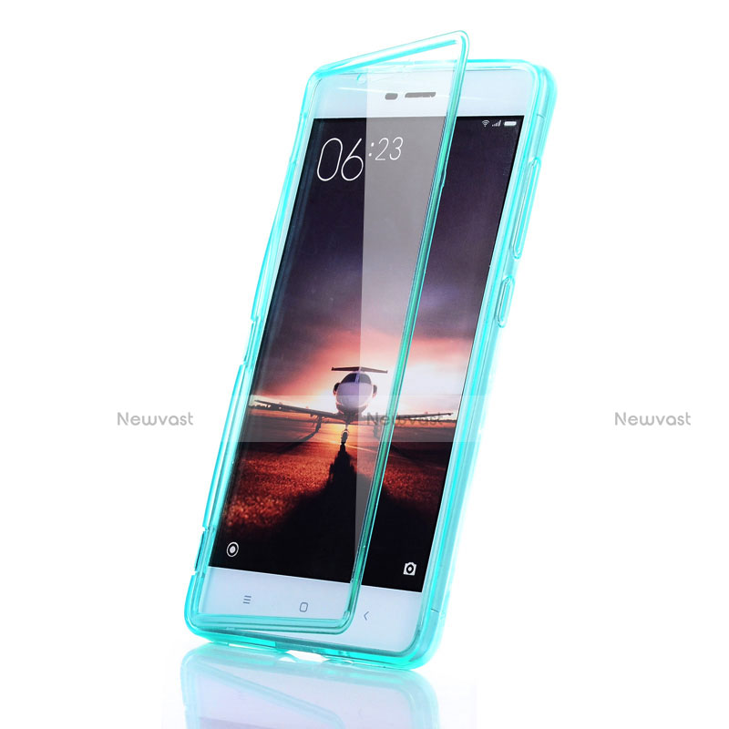 Ultra-thin Transparent TPU Soft Case T02 for Xiaomi Redmi 3 Blue