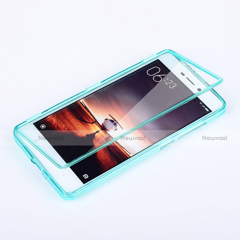 Ultra-thin Transparent TPU Soft Case T02 for Xiaomi Redmi 3 Blue