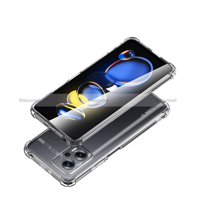 Ultra-thin Transparent TPU Soft Case T02 for Xiaomi Redmi Note 11T Pro 5G Clear
