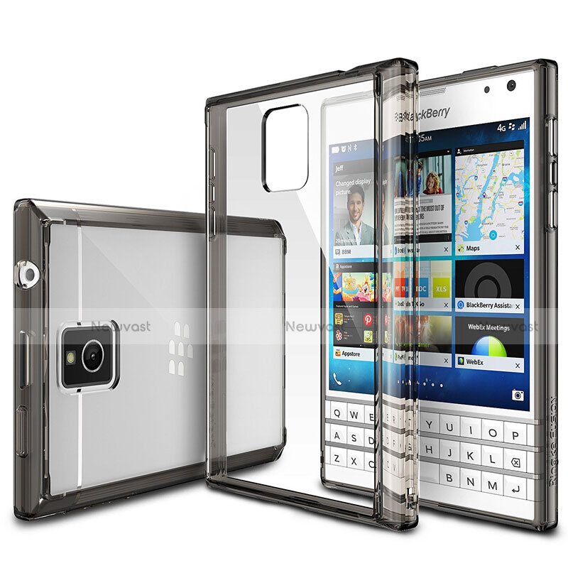 Ultra-thin Transparent TPU Soft Case T03 for Blackberry Passport Q30 Gray