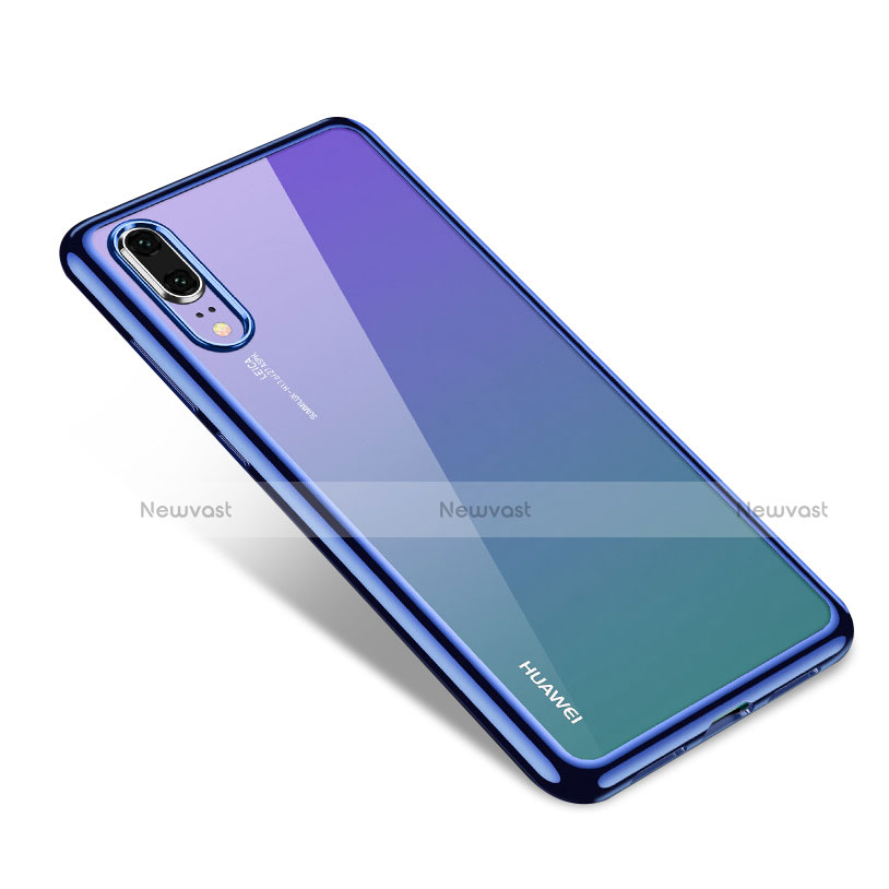 Ultra-thin Transparent TPU Soft Case T03 for Huawei P20 Blue