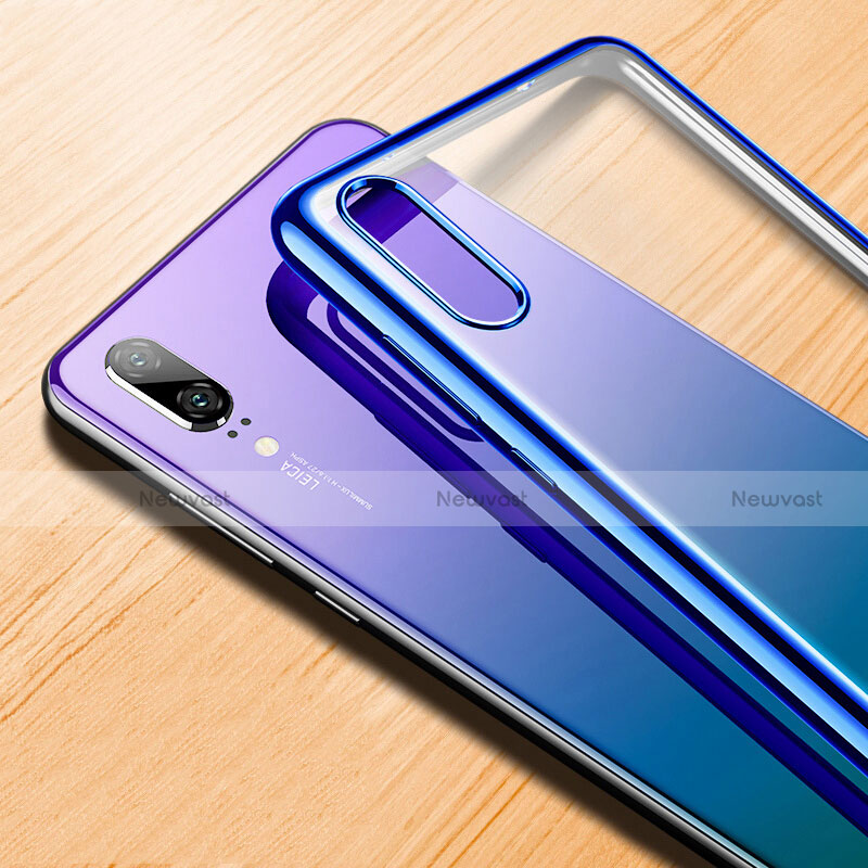 Ultra-thin Transparent TPU Soft Case T03 for Huawei P20 Blue