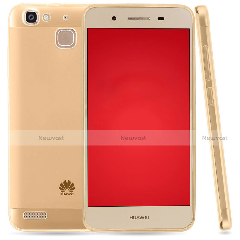 Ultra-thin Transparent TPU Soft Case T03 for Huawei P8 Lite Smart Gold