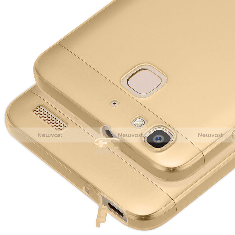 Ultra-thin Transparent TPU Soft Case T03 for Huawei P8 Lite Smart Gold