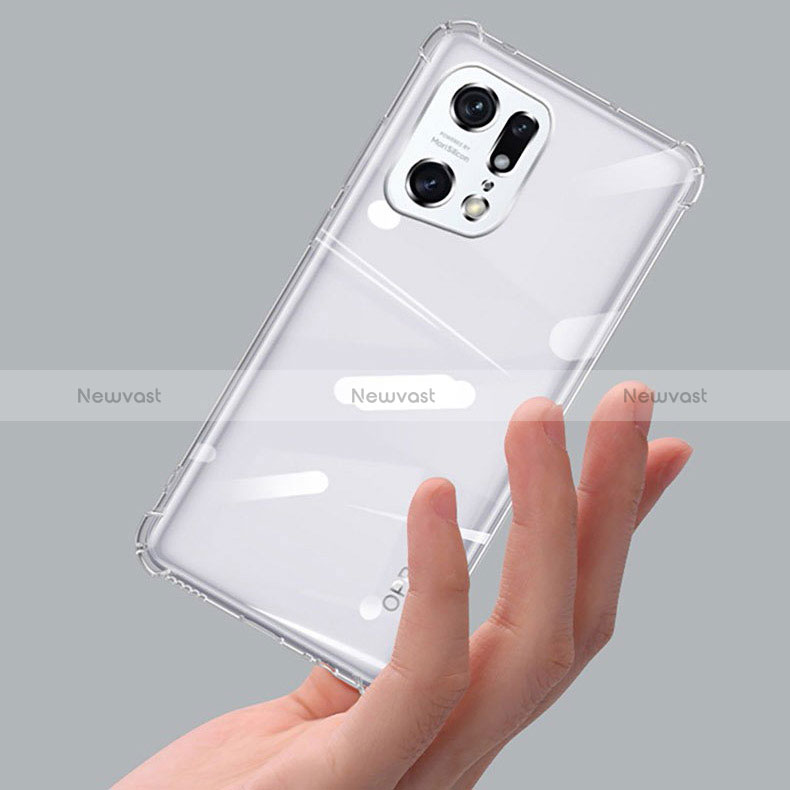 Ultra-thin Transparent TPU Soft Case T03 for Oppo Find X5 5G Clear