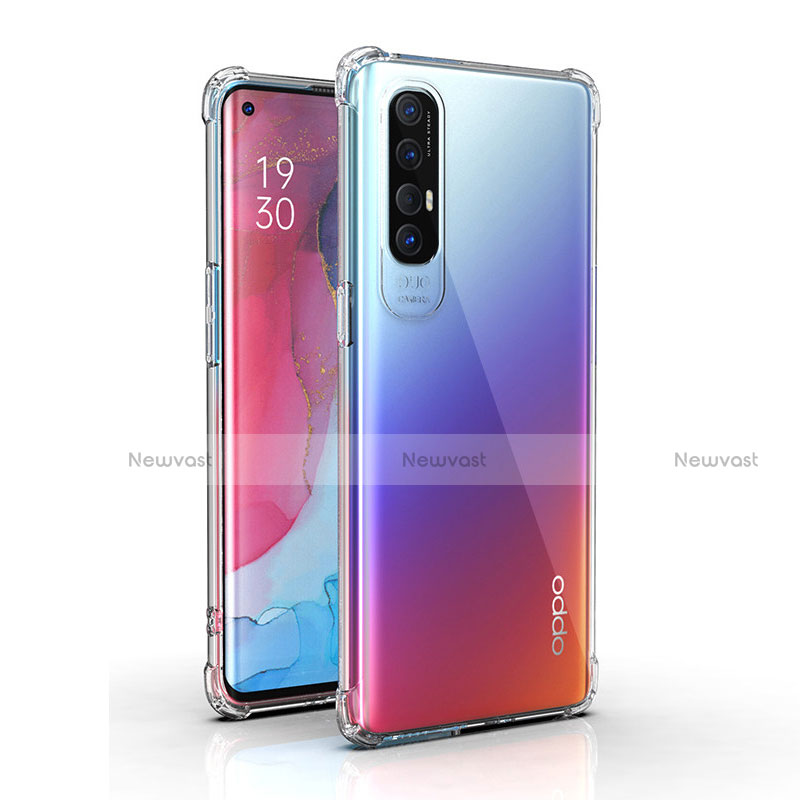 Ultra-thin Transparent TPU Soft Case T03 for Oppo Reno3 Pro Clear