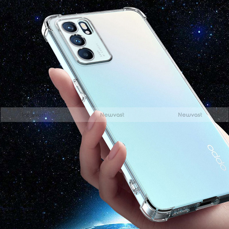 Ultra-thin Transparent TPU Soft Case T03 for Oppo Reno6 Pro 5G India Clear