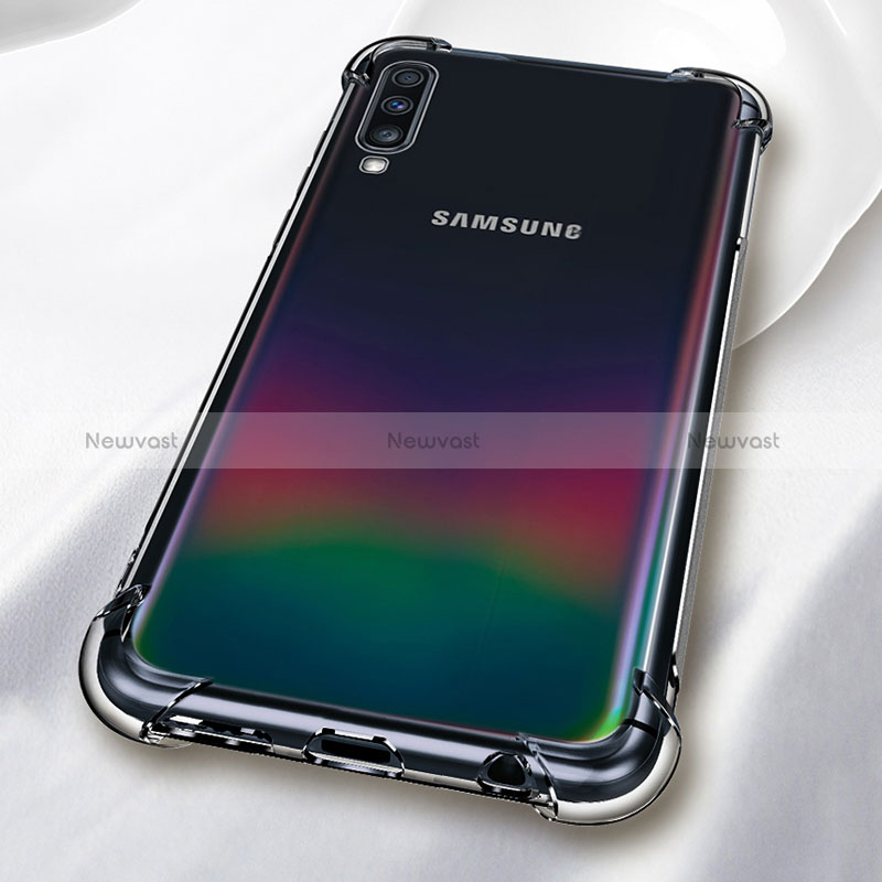 Ultra-thin Transparent TPU Soft Case T03 for Samsung Galaxy A70 Clear