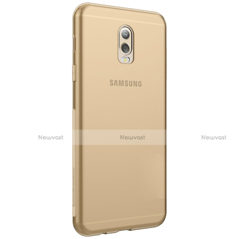 Ultra-thin Transparent TPU Soft Case T03 for Samsung Galaxy C7 (2017) Gold