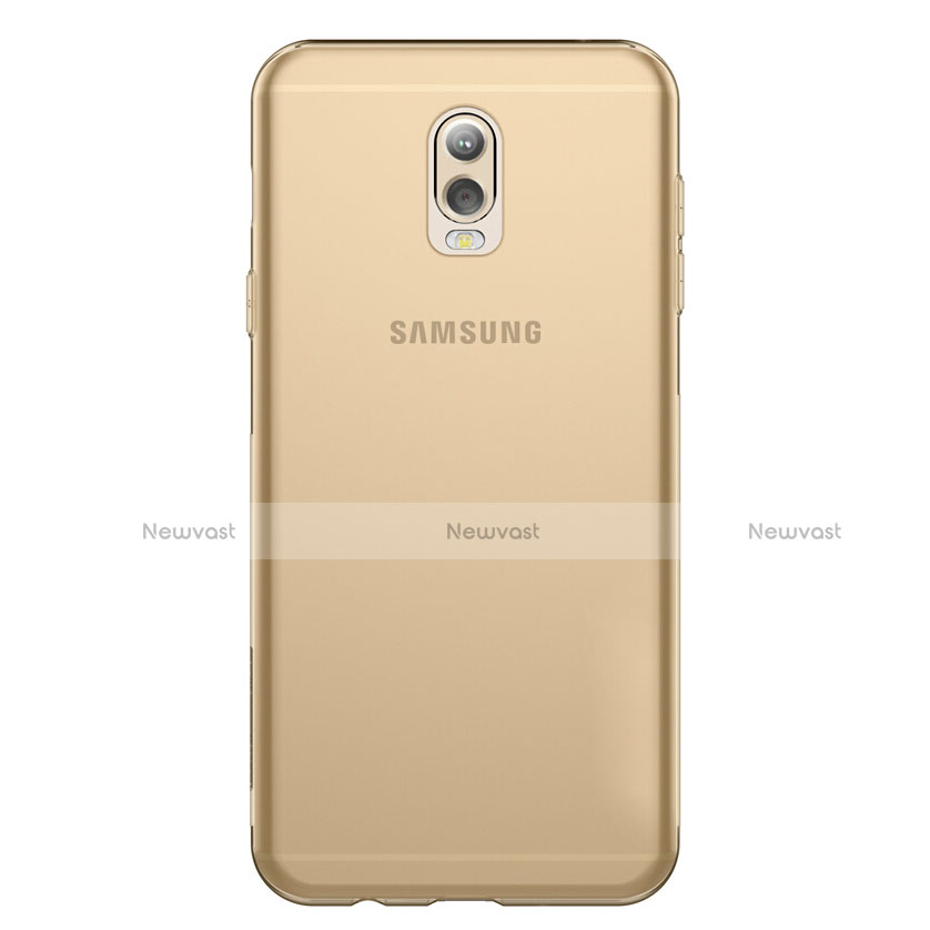 Ultra-thin Transparent TPU Soft Case T03 for Samsung Galaxy C7 (2017) Gold