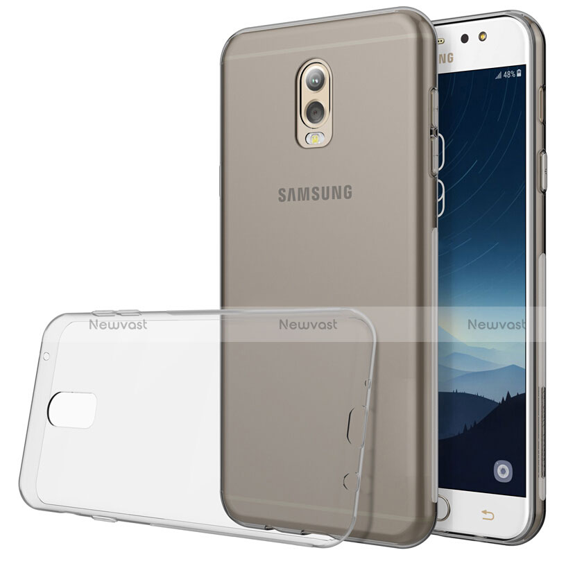 Ultra-thin Transparent TPU Soft Case T03 for Samsung Galaxy C7 (2017) Gray