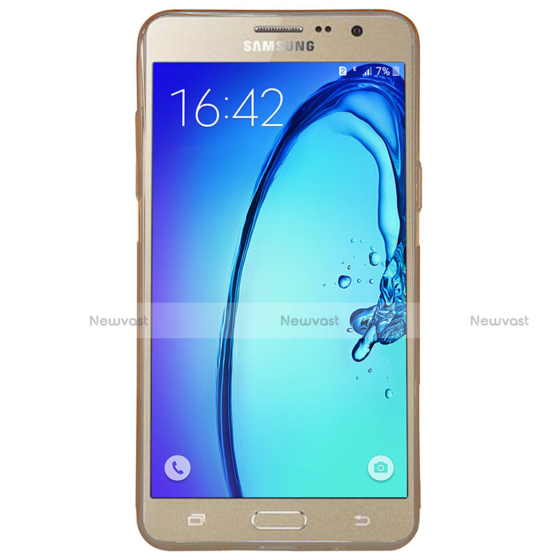 Ultra-thin Transparent TPU Soft Case T03 for Samsung Galaxy On5 G550FY Gold