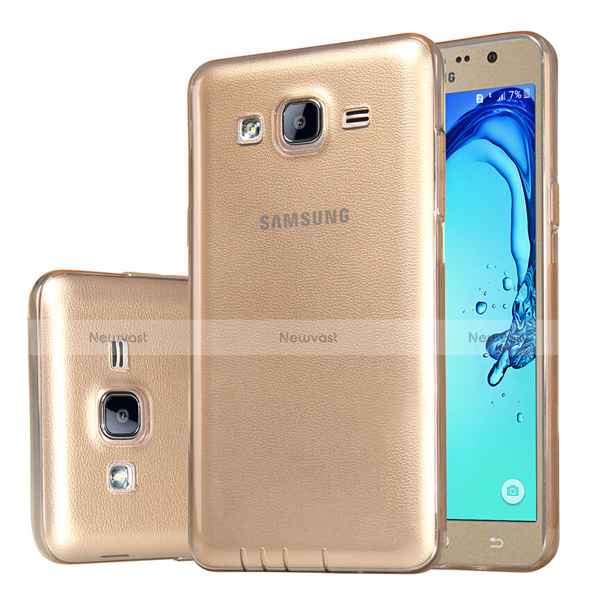 Ultra-thin Transparent TPU Soft Case T03 for Samsung Galaxy On5 Pro Gold