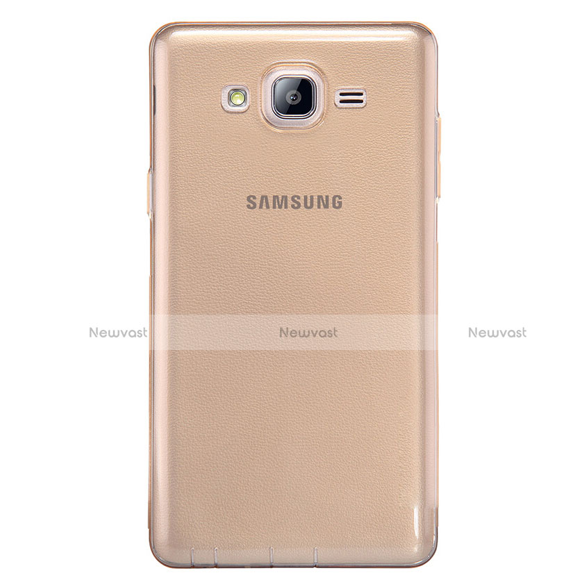 Ultra-thin Transparent TPU Soft Case T03 for Samsung Galaxy On7 Pro Gold