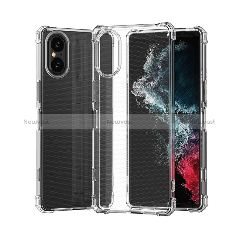 Ultra-thin Transparent TPU Soft Case T03 for Sony Xperia 5 V Clear