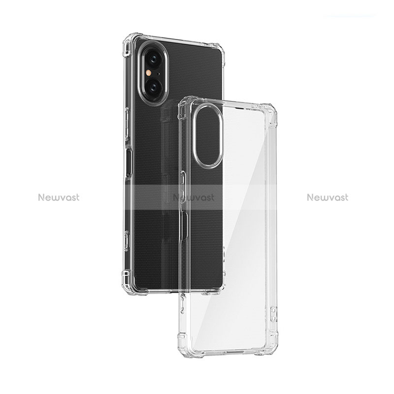 Ultra-thin Transparent TPU Soft Case T03 for Sony Xperia 5 V Clear