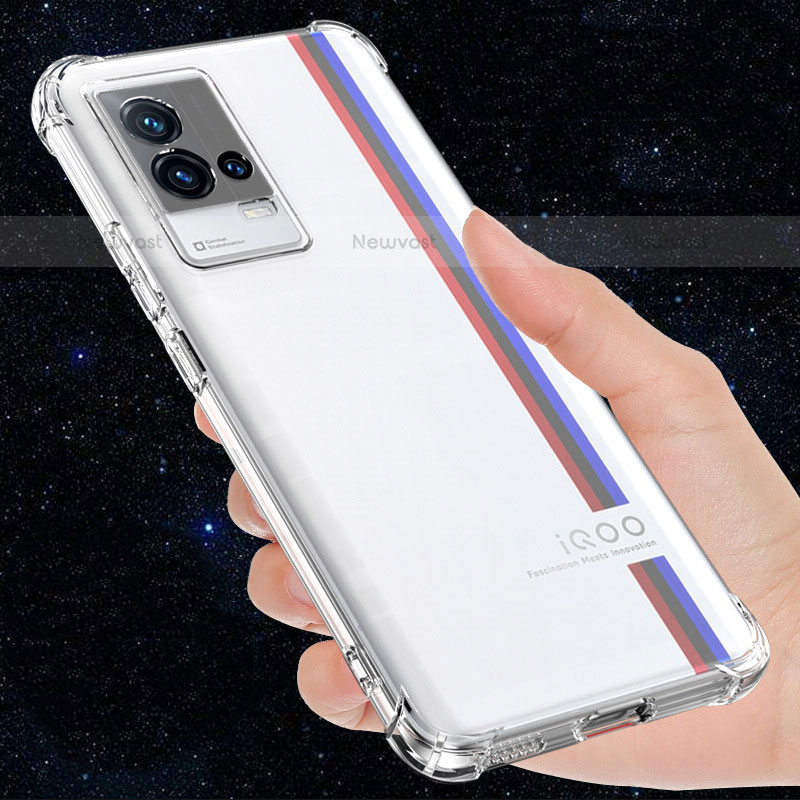 Ultra-thin Transparent TPU Soft Case T03 for Vivo iQOO 8 Pro 5G Clear