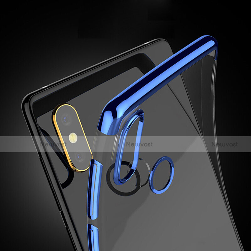 Ultra-thin Transparent TPU Soft Case T03 for Xiaomi Mi Mix 2S Blue