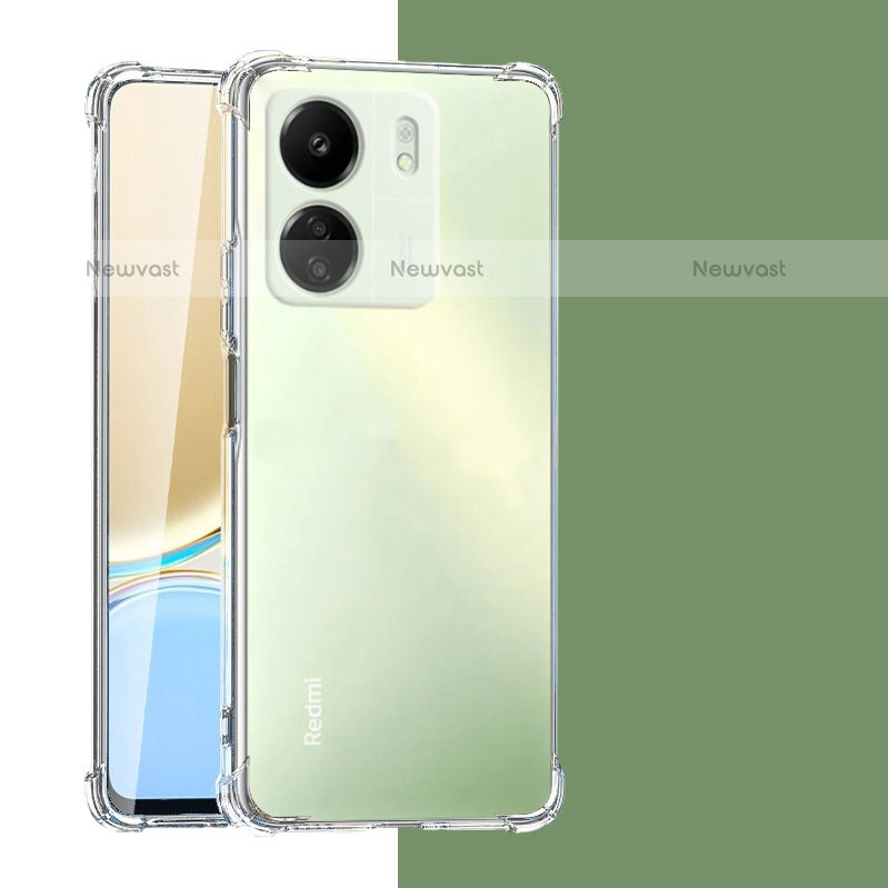 Ultra-thin Transparent TPU Soft Case T03 for Xiaomi Poco C65 Clear