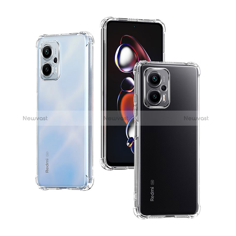 Ultra-thin Transparent TPU Soft Case T03 for Xiaomi Poco F5 5G Clear