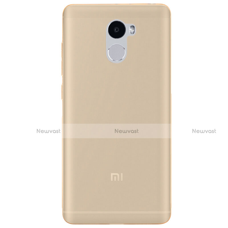 Ultra-thin Transparent TPU Soft Case T03 for Xiaomi Redmi 4 Standard Edition Gold