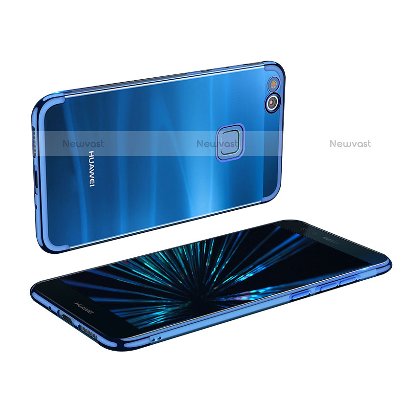 Ultra-thin Transparent TPU Soft Case T04 for Huawei Honor 8 Lite Blue