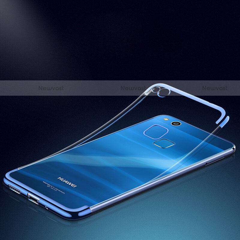 Ultra-thin Transparent TPU Soft Case T04 for Huawei Honor 8 Lite Blue