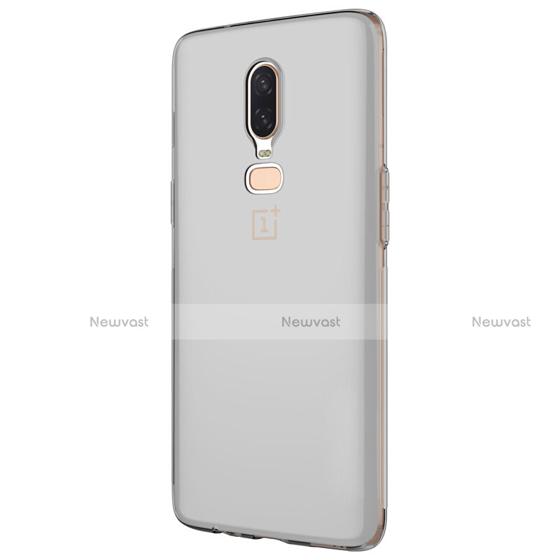 Ultra-thin Transparent TPU Soft Case T04 for OnePlus 6 Gray