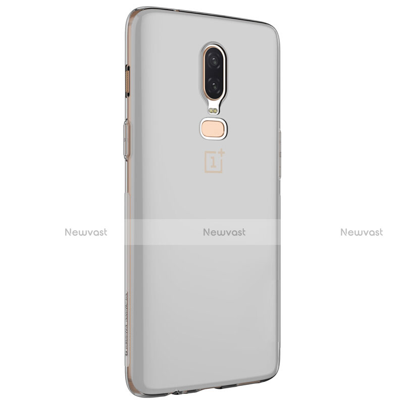 Ultra-thin Transparent TPU Soft Case T04 for OnePlus 6 Gray