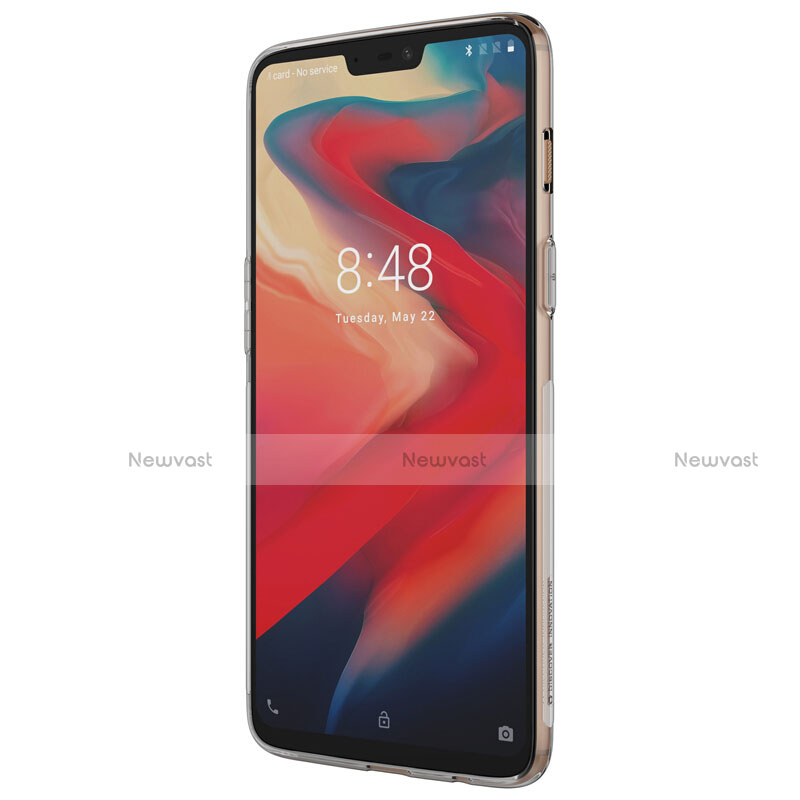 Ultra-thin Transparent TPU Soft Case T04 for OnePlus 6 Gray