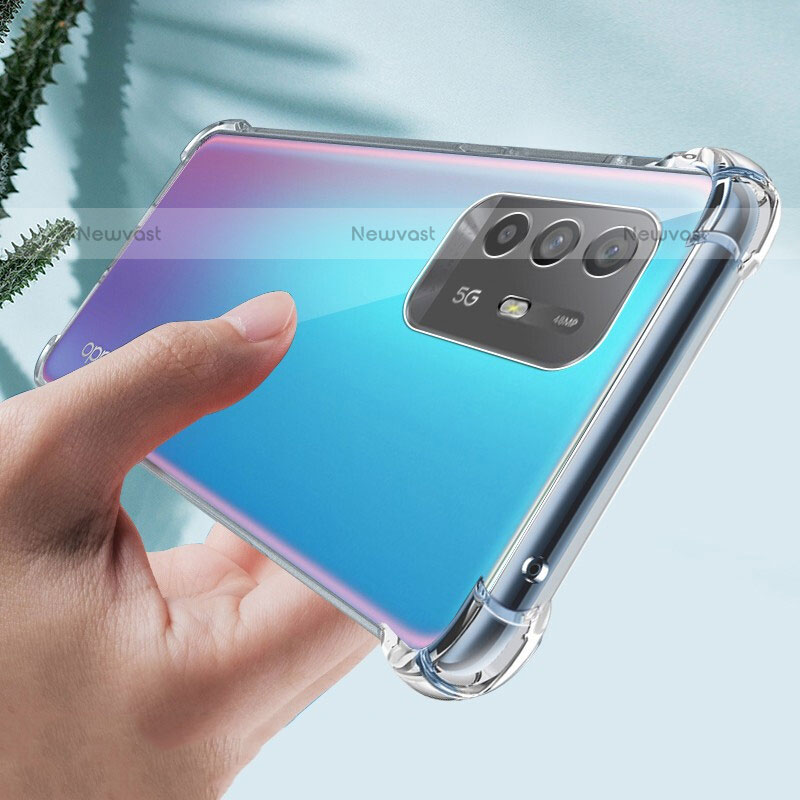 Ultra-thin Transparent TPU Soft Case T04 for Oppo A95 5G Clear