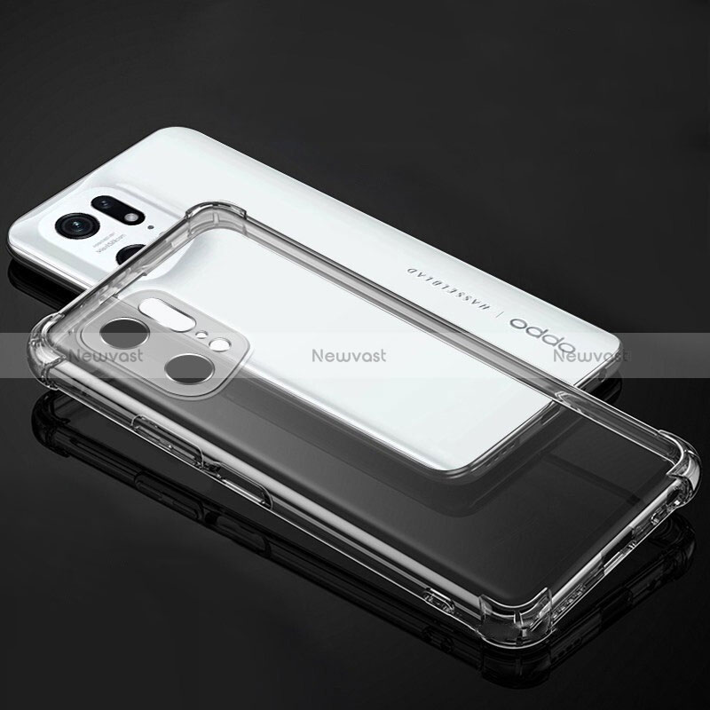 Ultra-thin Transparent TPU Soft Case T04 for Oppo Find X5 5G Clear