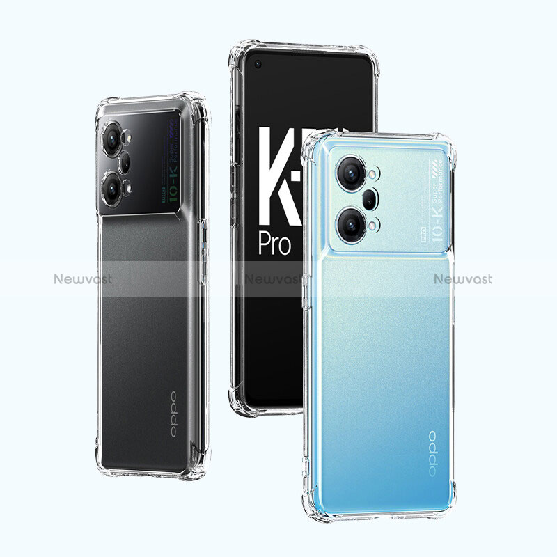 Ultra-thin Transparent TPU Soft Case T04 for Oppo K10 Pro 5G Clear