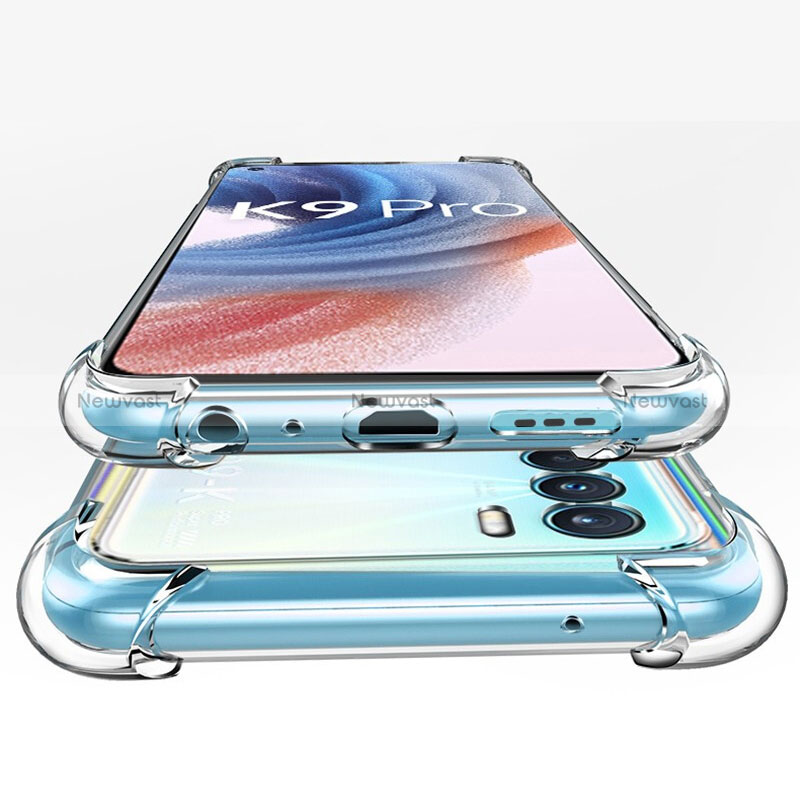 Ultra-thin Transparent TPU Soft Case T04 for Oppo K9 Pro 5G Clear