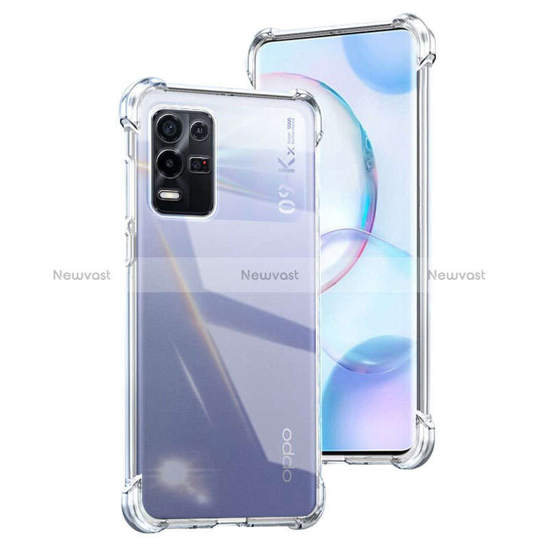 Ultra-thin Transparent TPU Soft Case T04 for Oppo K9X 5G Clear