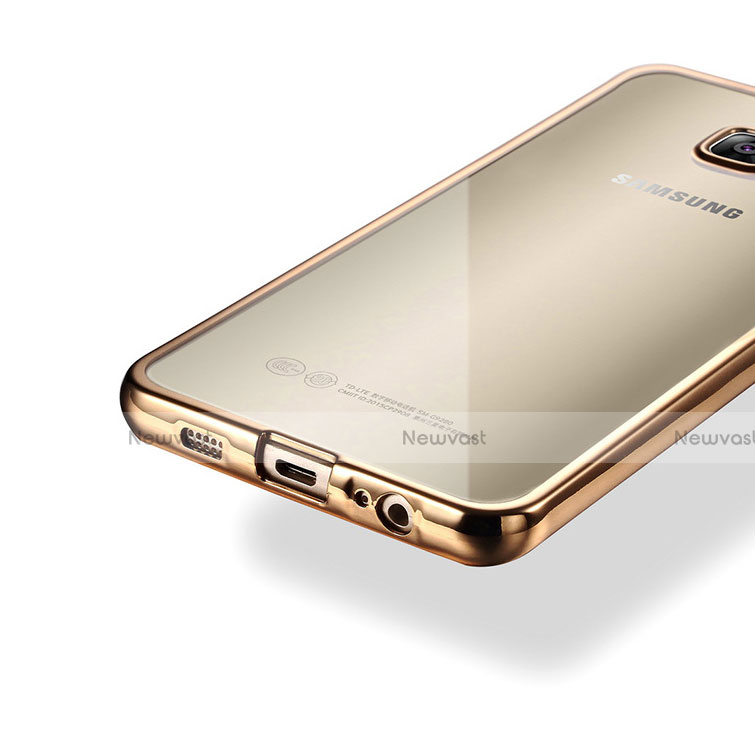 Ultra-thin Transparent TPU Soft Case T04 for Samsung Galaxy S6 Duos SM-G920F G9200 Gold