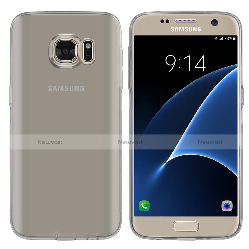 Ultra-thin Transparent TPU Soft Case T04 for Samsung Galaxy S7 G930F G930FD Gray