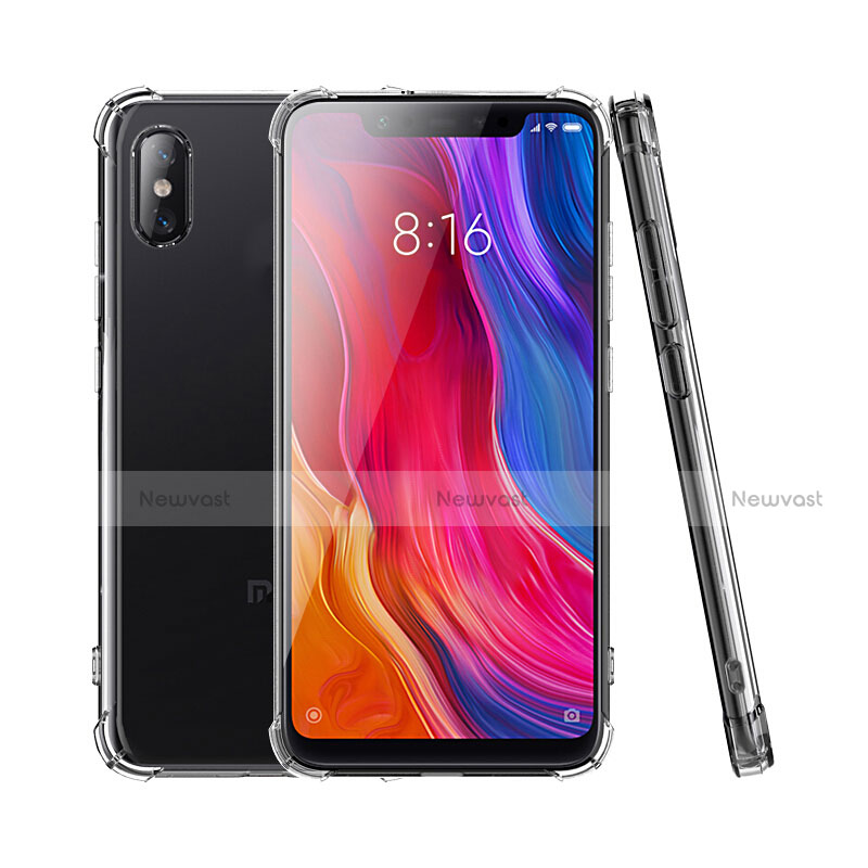 Ultra-thin Transparent TPU Soft Case T04 for Xiaomi Mi 8 Screen Fingerprint Edition Black