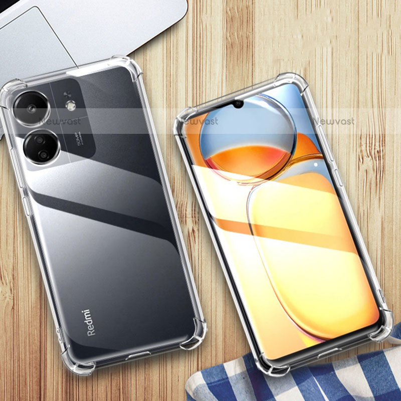 Ultra-thin Transparent TPU Soft Case T04 for Xiaomi Poco C65 Clear