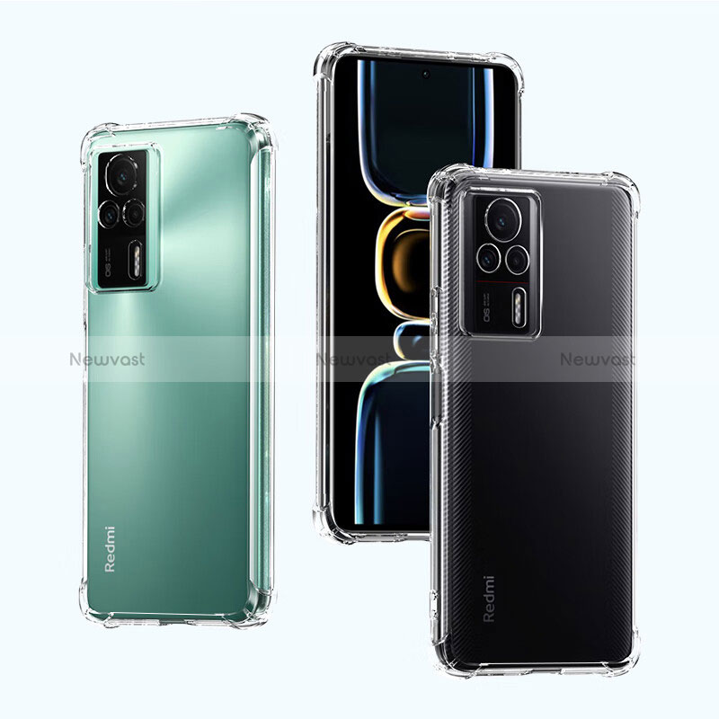 Ultra-thin Transparent TPU Soft Case T04 for Xiaomi Redmi K60E 5G Clear