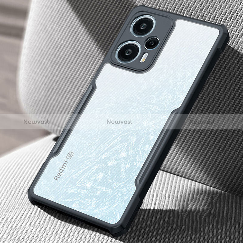 Ultra-thin Transparent TPU Soft Case T04 for Xiaomi Redmi Note 12 Turbo 5G Black