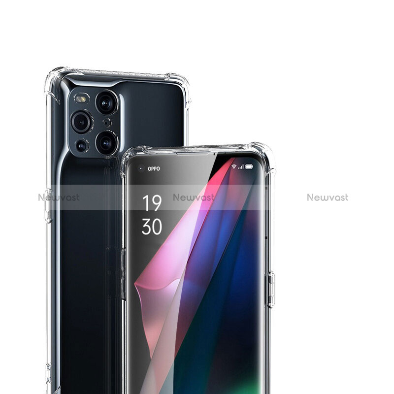 Ultra-thin Transparent TPU Soft Case T05 for Oppo Find X3 5G Clear