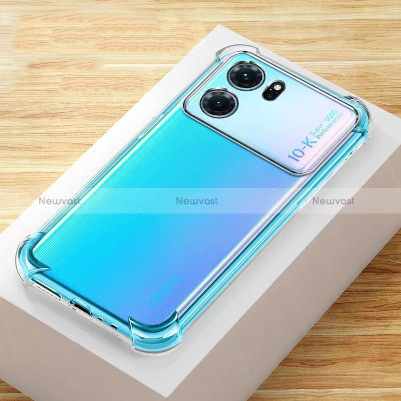 Ultra-thin Transparent TPU Soft Case T05 for Oppo K10 5G Clear