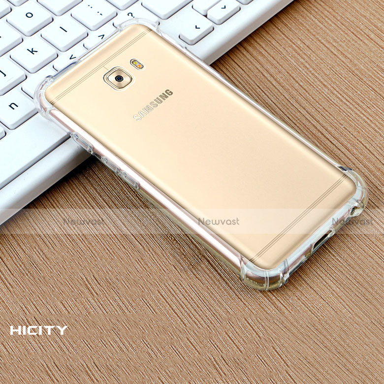 Ultra-thin Transparent TPU Soft Case T05 for Samsung Galaxy C7 Pro C7010 Gray