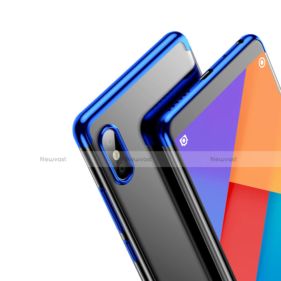 Ultra-thin Transparent TPU Soft Case T05 for Xiaomi Mi 8 Blue