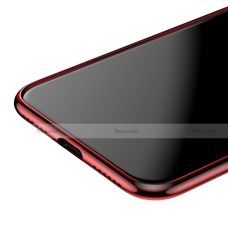 Ultra-thin Transparent TPU Soft Case T06 for Apple iPhone X Red