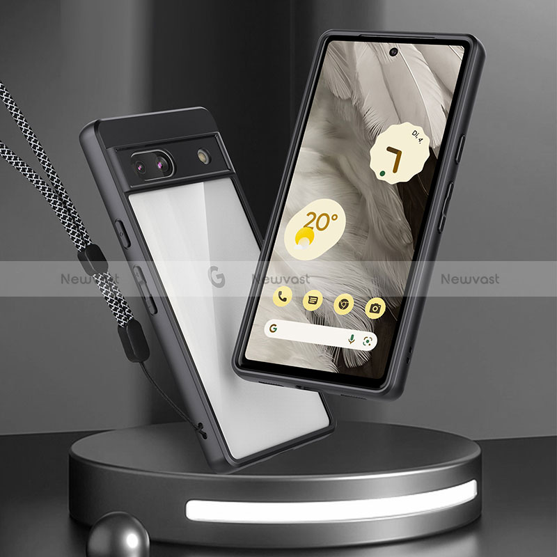 Ultra-thin Transparent TPU Soft Case T06 for Google Pixel 7a 5G Black