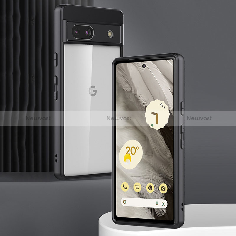 Ultra-thin Transparent TPU Soft Case T06 for Google Pixel 7a 5G Black