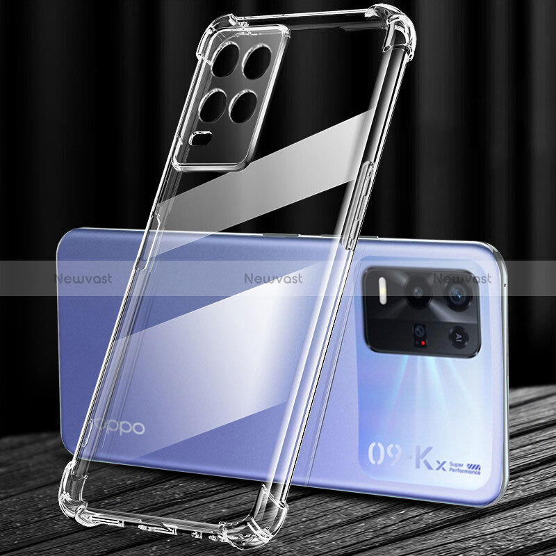 Ultra-thin Transparent TPU Soft Case T06 for Oppo K9X 5G Clear