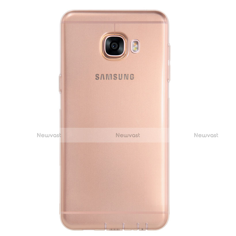 Ultra-thin Transparent TPU Soft Case T06 for Samsung Galaxy C5 SM-C5000 Gold